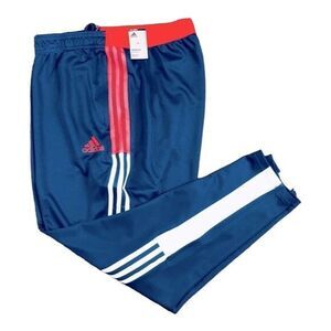 ADIDAS Pants TIRO Womens 3XL Blue Red Soccer Futbol Activewear AEROREADY Running